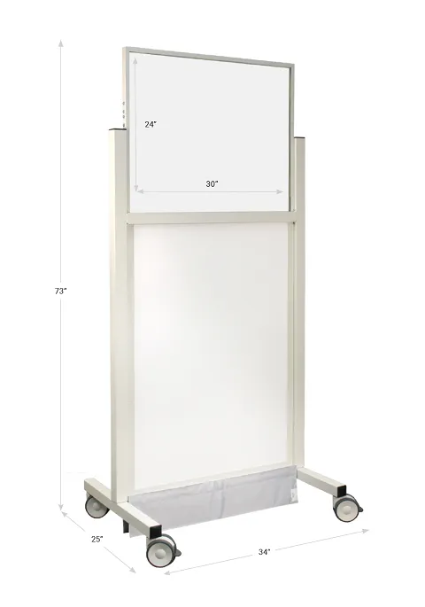 Mobile Lead Barrier - 34" Wide - Standard