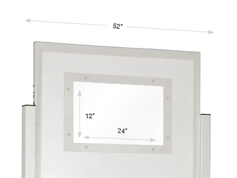 Mobile Lead Barrier - 52" Wide - Medium Window