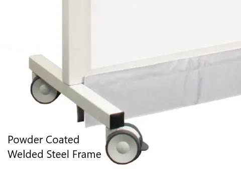 Mobile Lead Barrier - 52" Wide - Medium Window