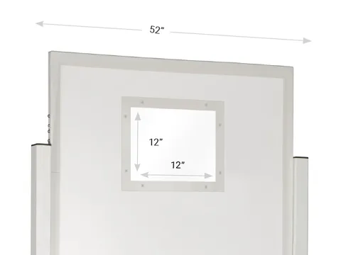 Mobile Lead Barrier - 52" Wide - Small Window