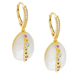 Mother of Pearl Huggie Earring