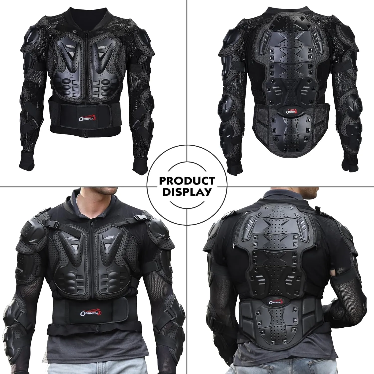 Motorcycle Body Protective Jacket Armor Men, Motocross Riding Protective Gear,Atv Dirt Bike Chest Spine Protector
