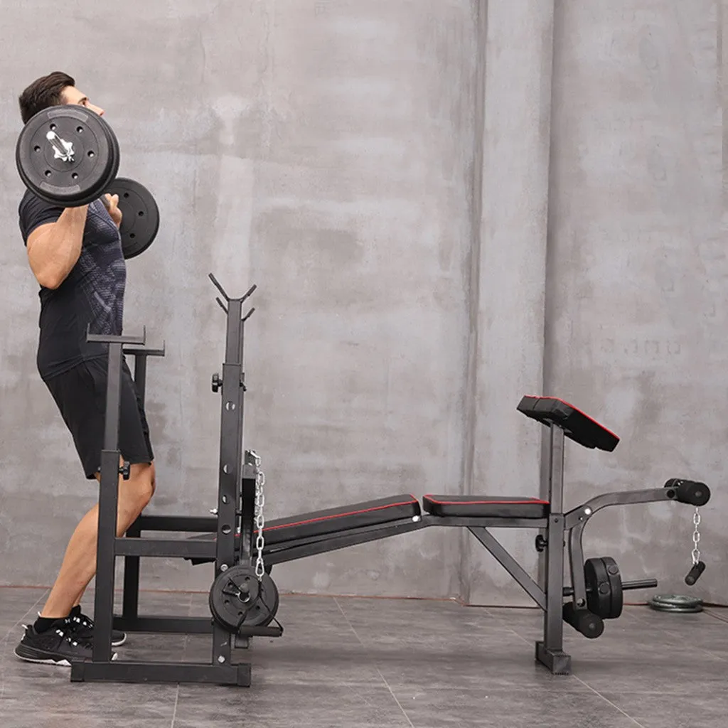 Multifunctional Weightlifting Bench Press Bench Barbell Bed Squat Rack Barbell