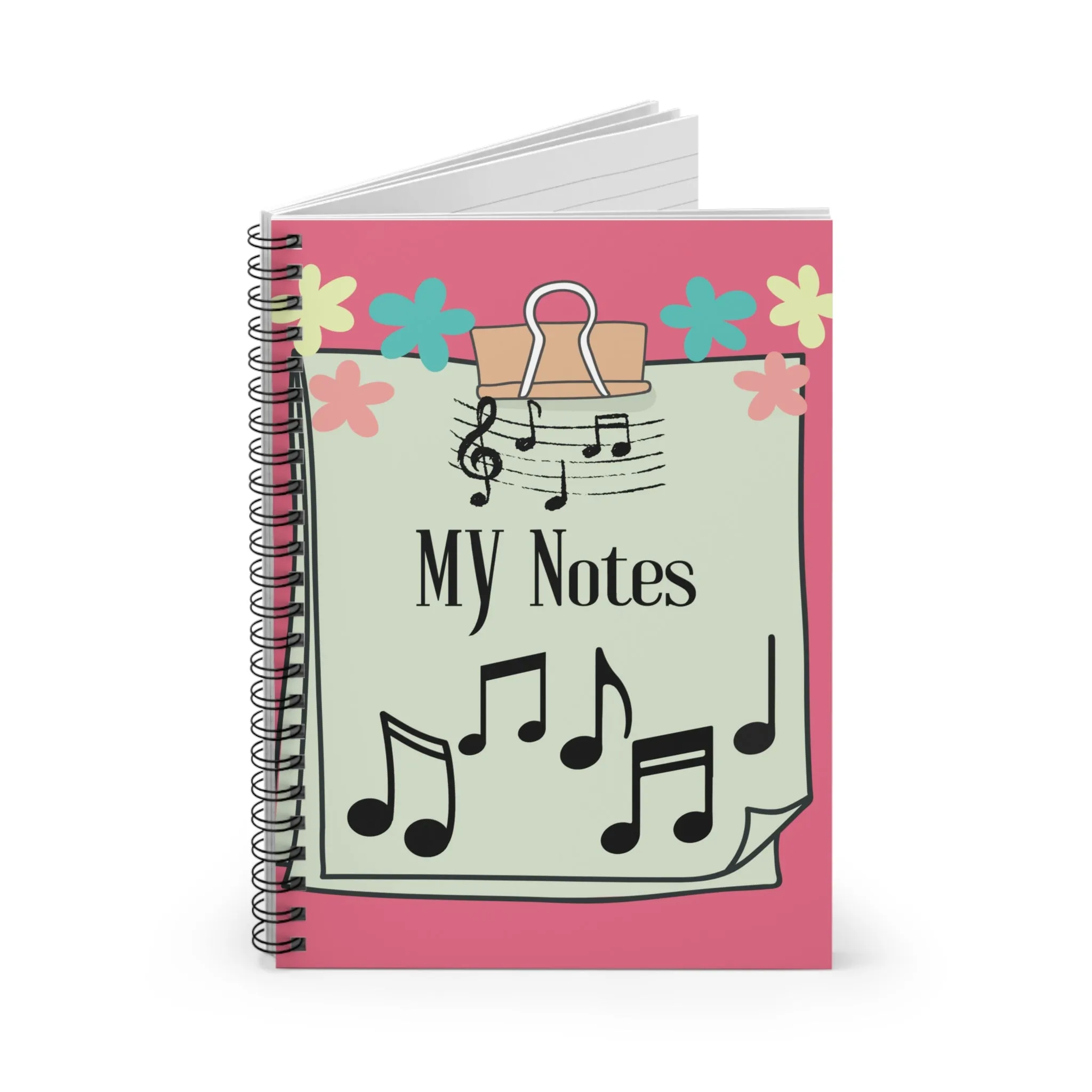 My Notes Musical Design Spiral Notebook - Ruled Line