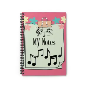 My Notes Musical Design Spiral Notebook - Ruled Line