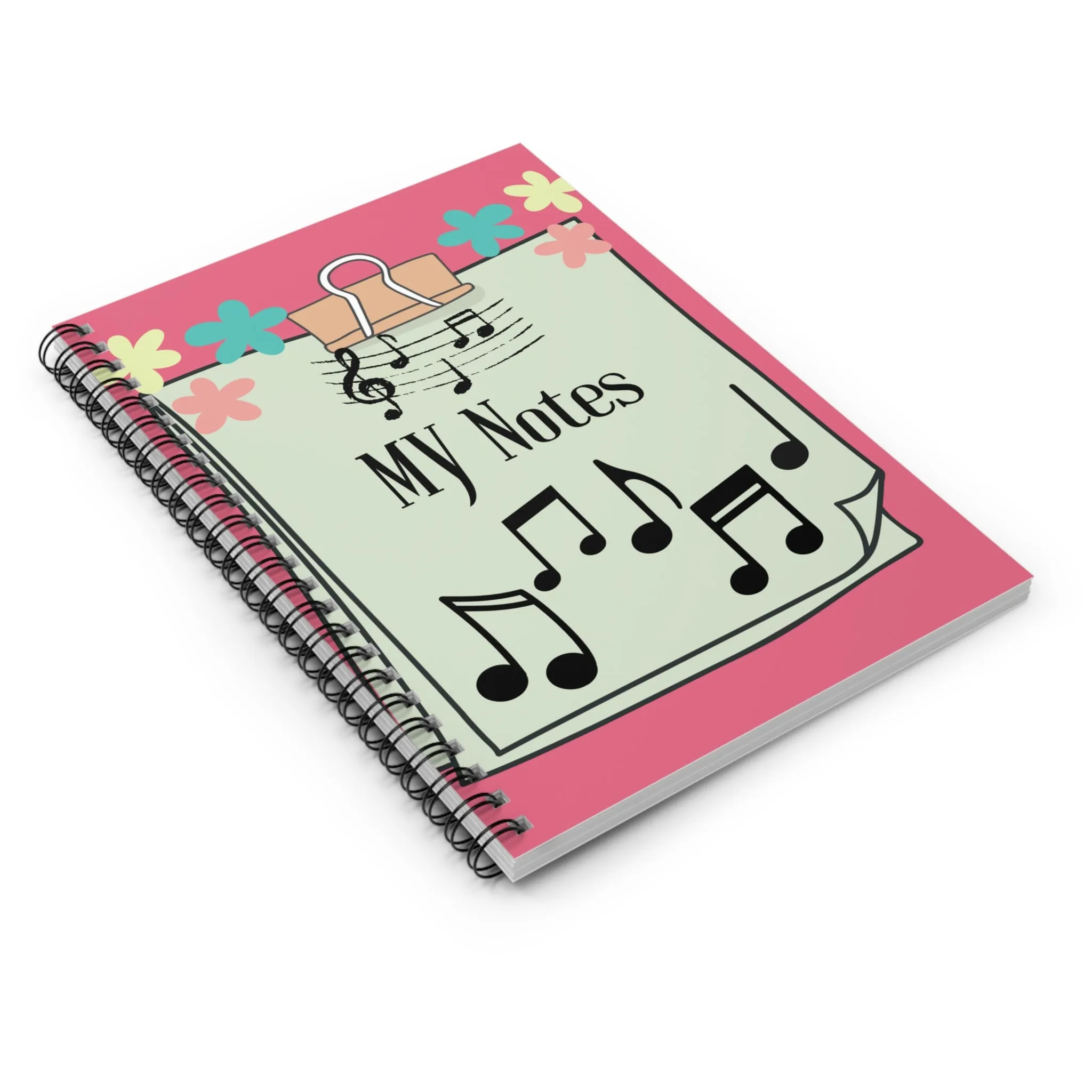 My Notes Musical Design Spiral Notebook - Ruled Line