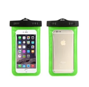 New 2 PACK Universal IPX8 Waterproof Anti Sinking Phone Case Water Proof Bag With Lanyard Fits All Phones Up To 7.5in, also can be used as dry bag for keys, cash, cards etc! Great for Protection & taking underwater pics! Lime Green