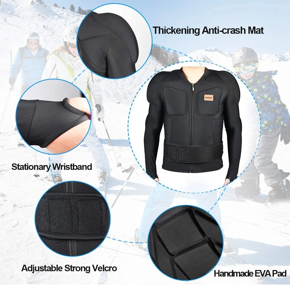 New BenKen Outdoor Anti-Collision Protective Gear Unisex Full Body Armour Protector Protects against a variety of activities & sports! Sz M