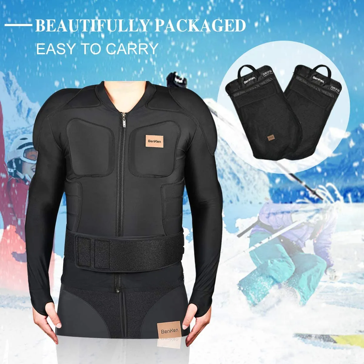 New BenKen Outdoor Anti-Collision Protective Gear Unisex Full Body Armour Protector Protects against a variety of activities & sports! Sz M