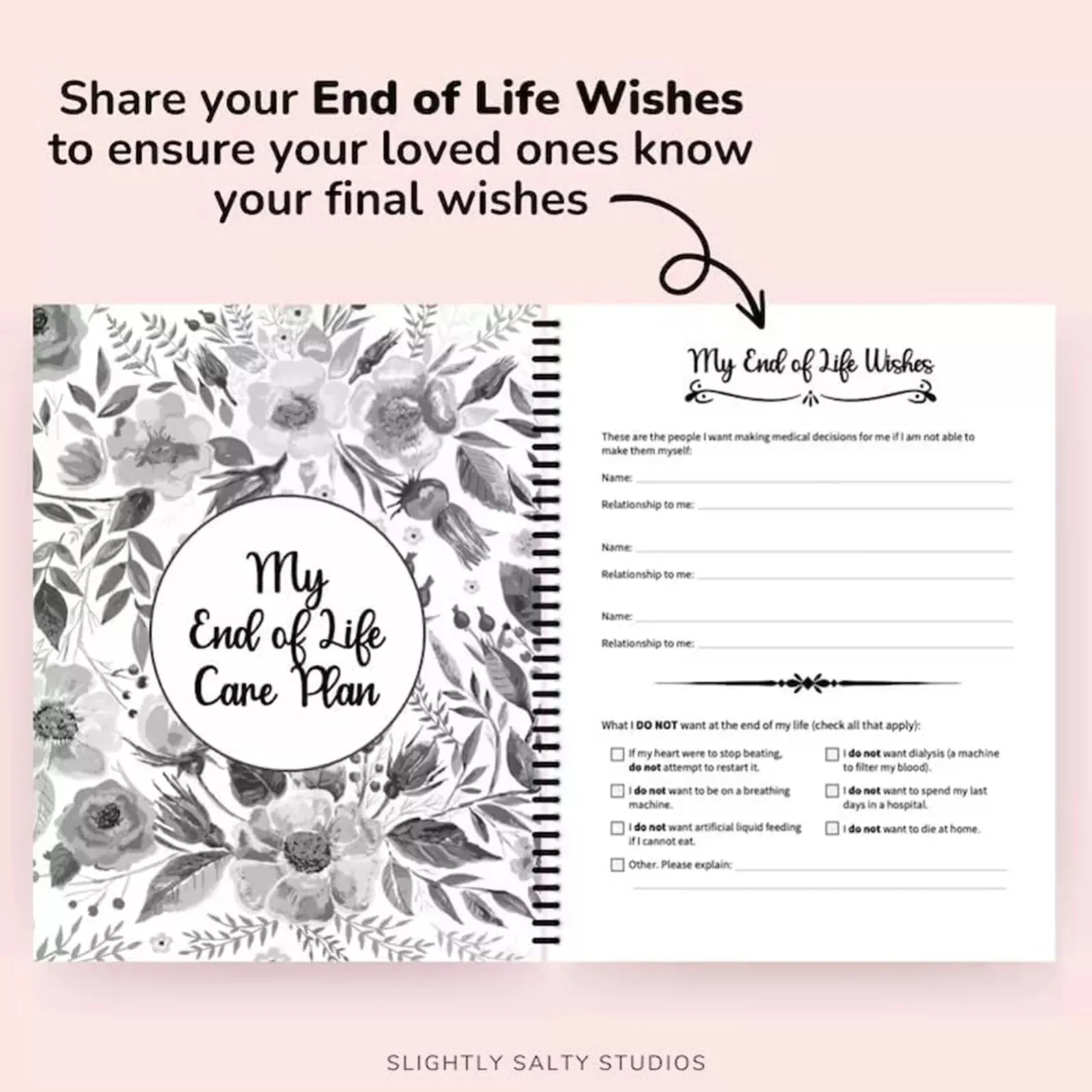 NEW Fuck I'm Dead: I'm Dead Now What Planning Book Final Wishes End of Life Planner, Pink