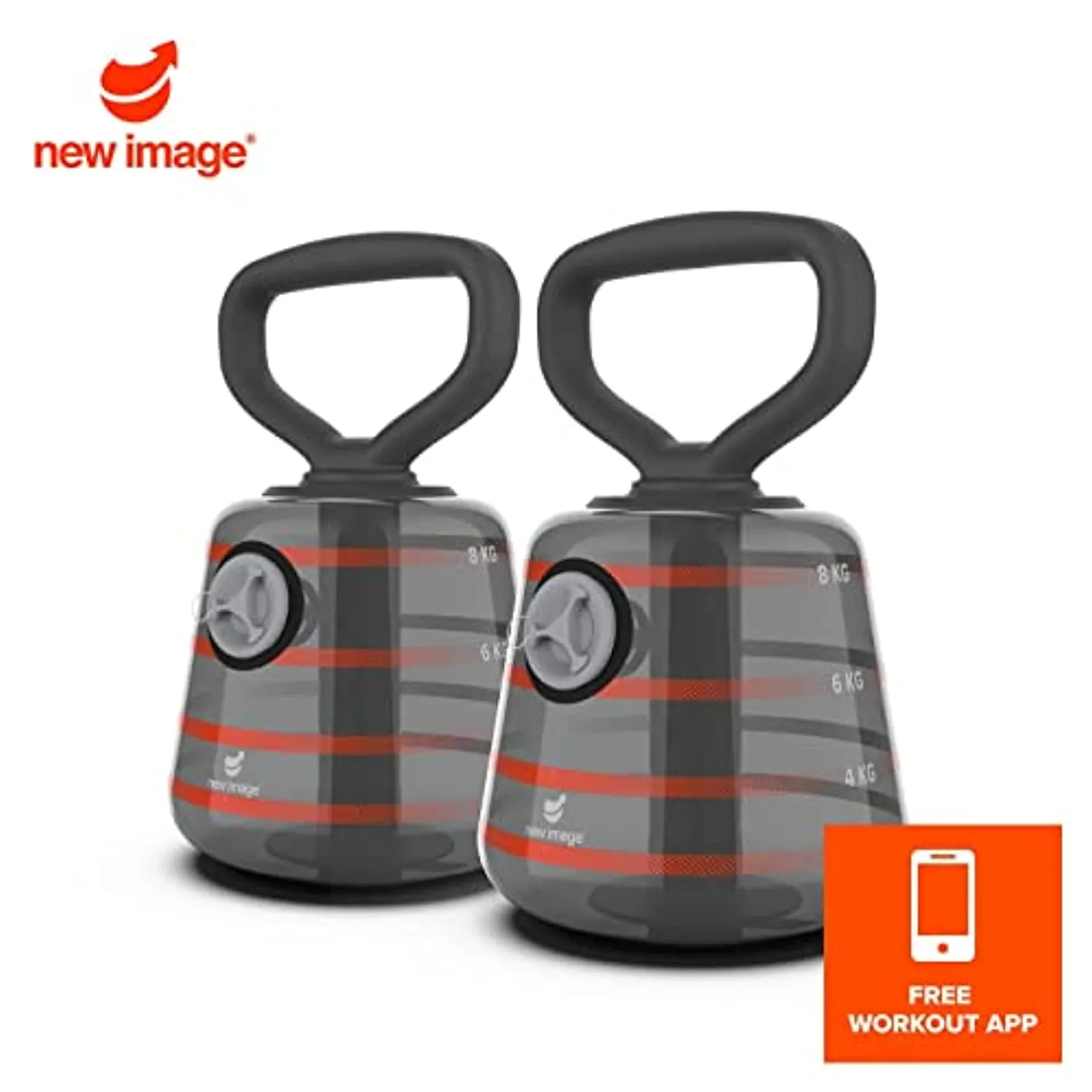 New Image Kettle Bells | Adjustable Kettle bell |Water Kettlebell | Exercise Fitness Weight Set | Weightlifting | Core Training | Durable and Strong Design | Strength Training | Ultimate Core and Balance Workout