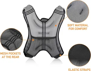 New ZELUS Weighted Vest 12lbs. Weight Vest with Reflective Stripe for Workout, Strength Training, Running, Fitness, Muscle Building, Weightlifting