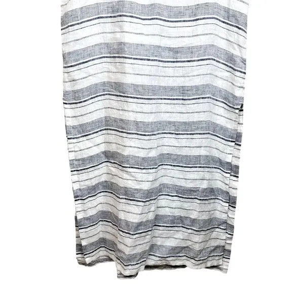NWT Meditation Stripe Midi Coverup Linen Dress Medium