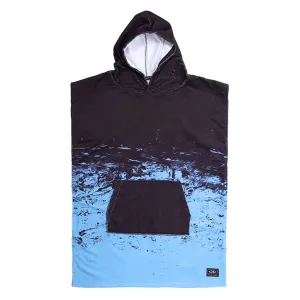 OCEAN & EARTH YOUTH SOUTHSIDE HOODED BEACH TOWEL BLUE
