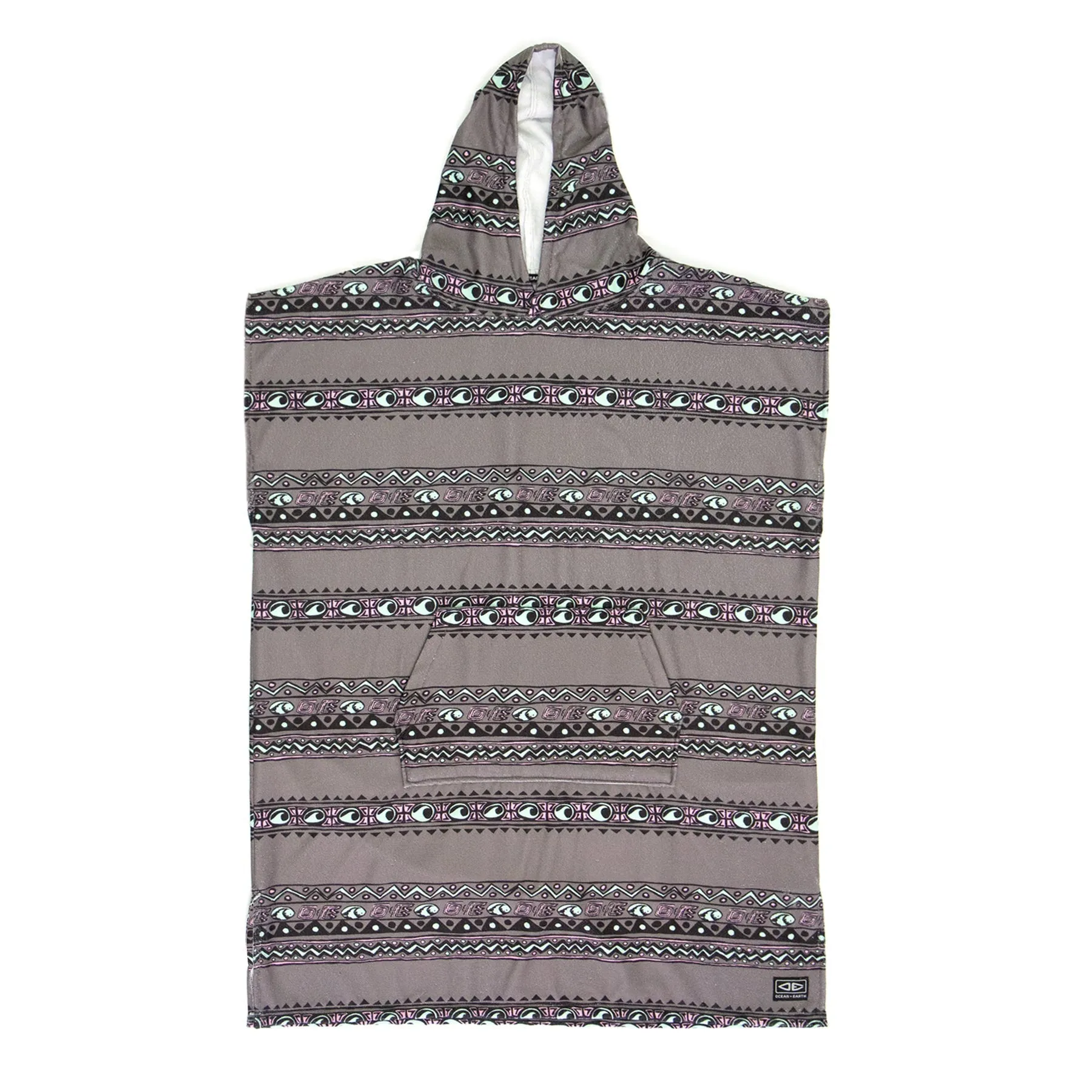 OCEAN AND EARTH Digital Hooded Poncho - Youth - Charcoal