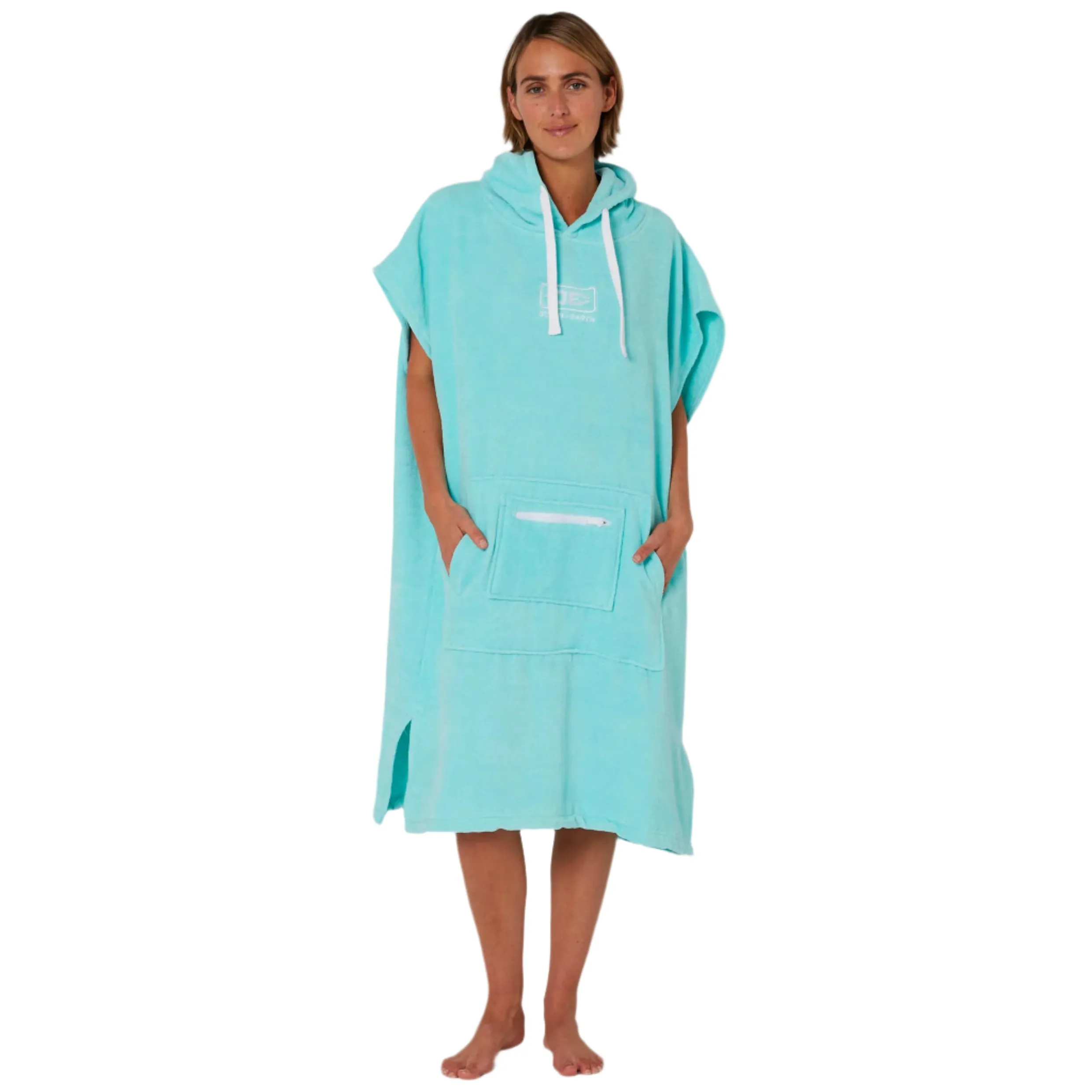 OCEAN AND EARTH LADIES HONEY HOODED PONCHO MINT