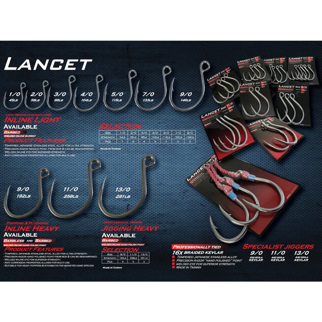 Oceans Legacy Lancet Inline Heavy Single Barbless