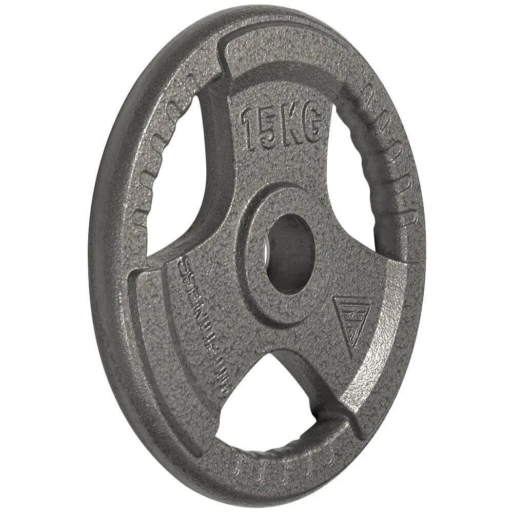 Olympic Cast Iron Tri-Grip Disc | 15kg