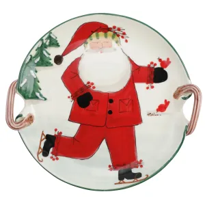 OSN Handled Round Platter Ice Skating