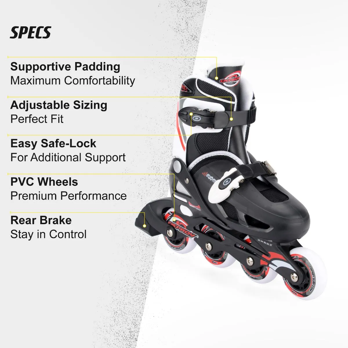 Osprey Adjustable Inline Skate - Red