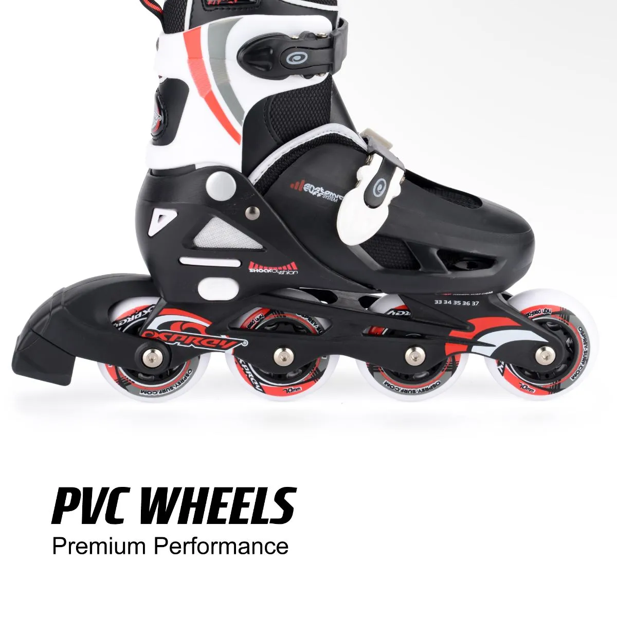 Osprey Adjustable Inline Skate - Red