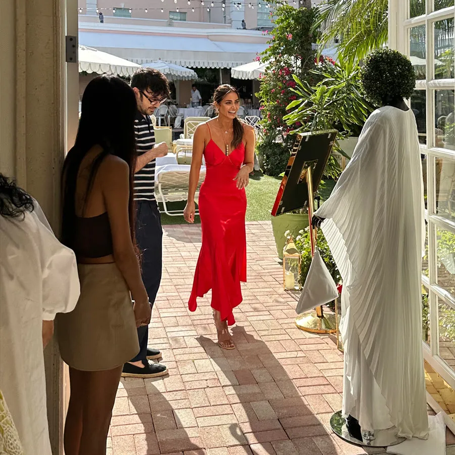 Palm Beach Silk Slip Dress