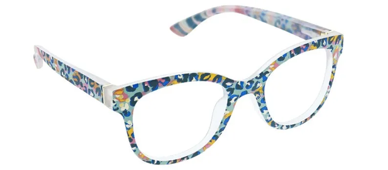 Peepers- Oasis in Blue Leopard