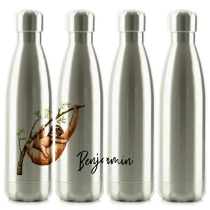 Personalised Cola Bottle with Welcoming Text and Climbing Mum and Baby Sloths