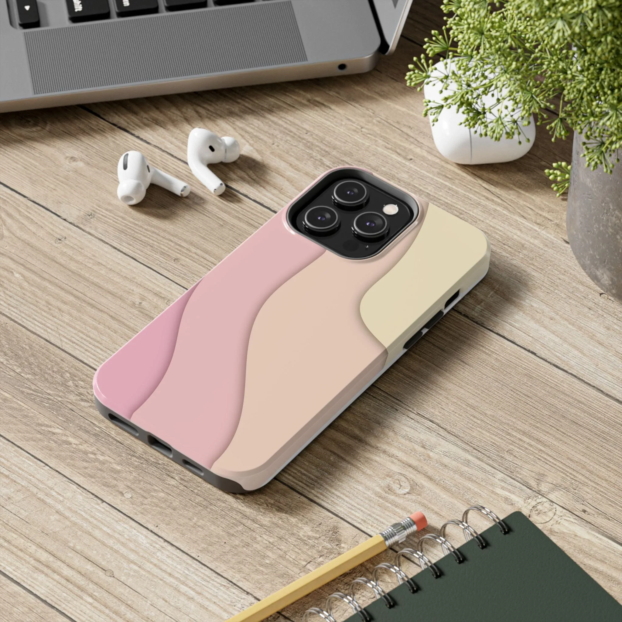 Pink Ripples Tough Phone Case