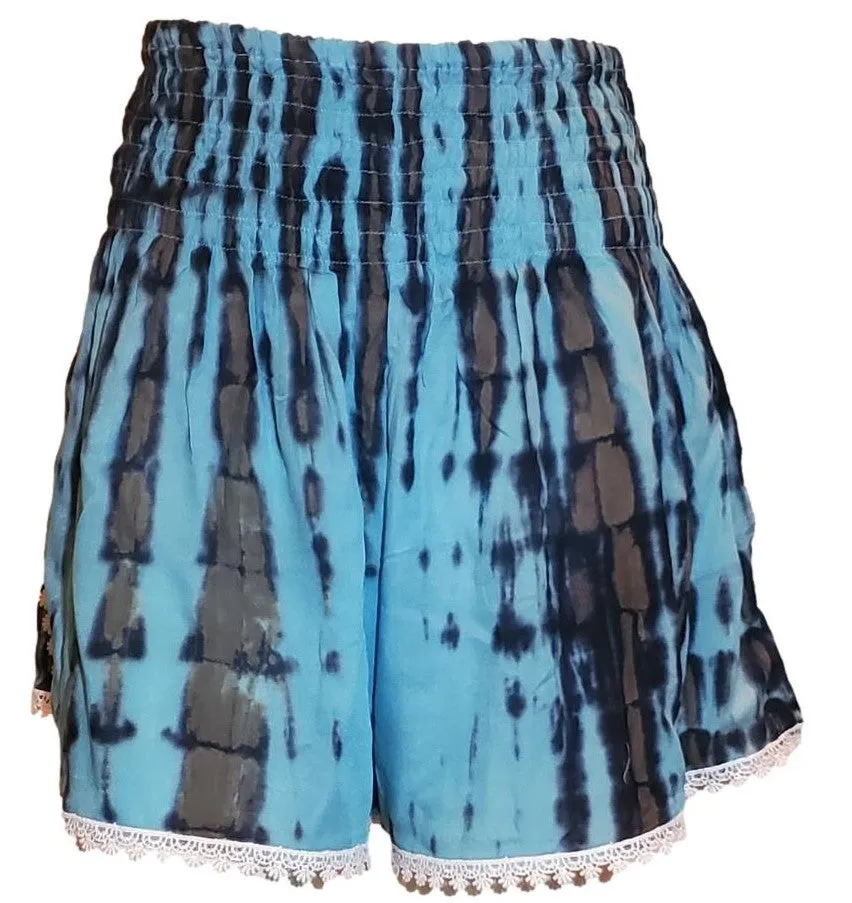 Plus Short - Tie Dye - Navy & Crème