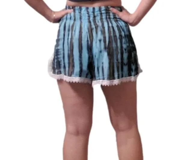 Plus Short - Tie Dye - Navy & Crème
