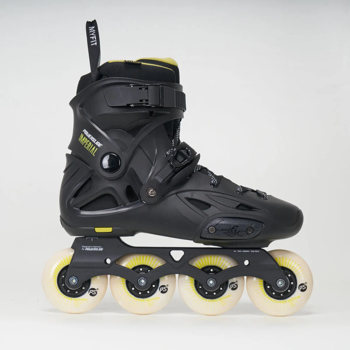 Powerslide Imperial ONE 80 Inline Skates - Unisex - Black/Yellow