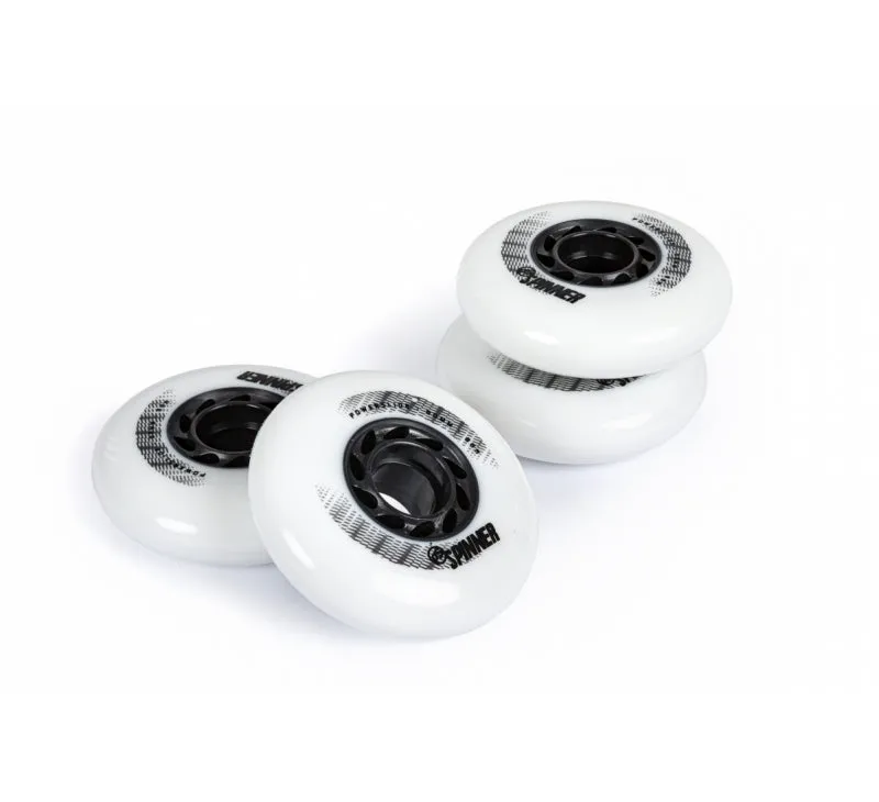 Powerslide Spinner Inline Skate Wheels - White