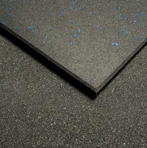 Premium Grade Rubber Gym Flooring  | BLUE SPECK [1m x 1m x 15mm]