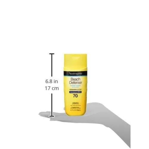 Protección solar de playa, de Neutrogena, loción SPF 70.  6,7oz/ 201ml