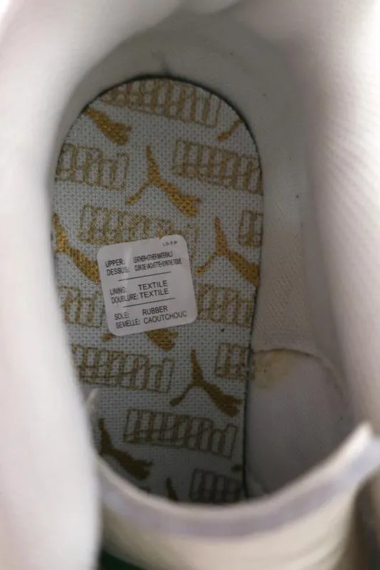 Puma Match Lo Sneakers Cream Patent-Trim Leather Size 7.5