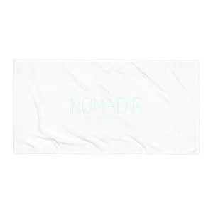 "NOMAD'R- WHITE/AQUA Towel