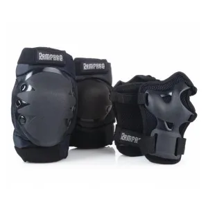 Rampage Knee, Elbow and Wrist Pad Set - Black