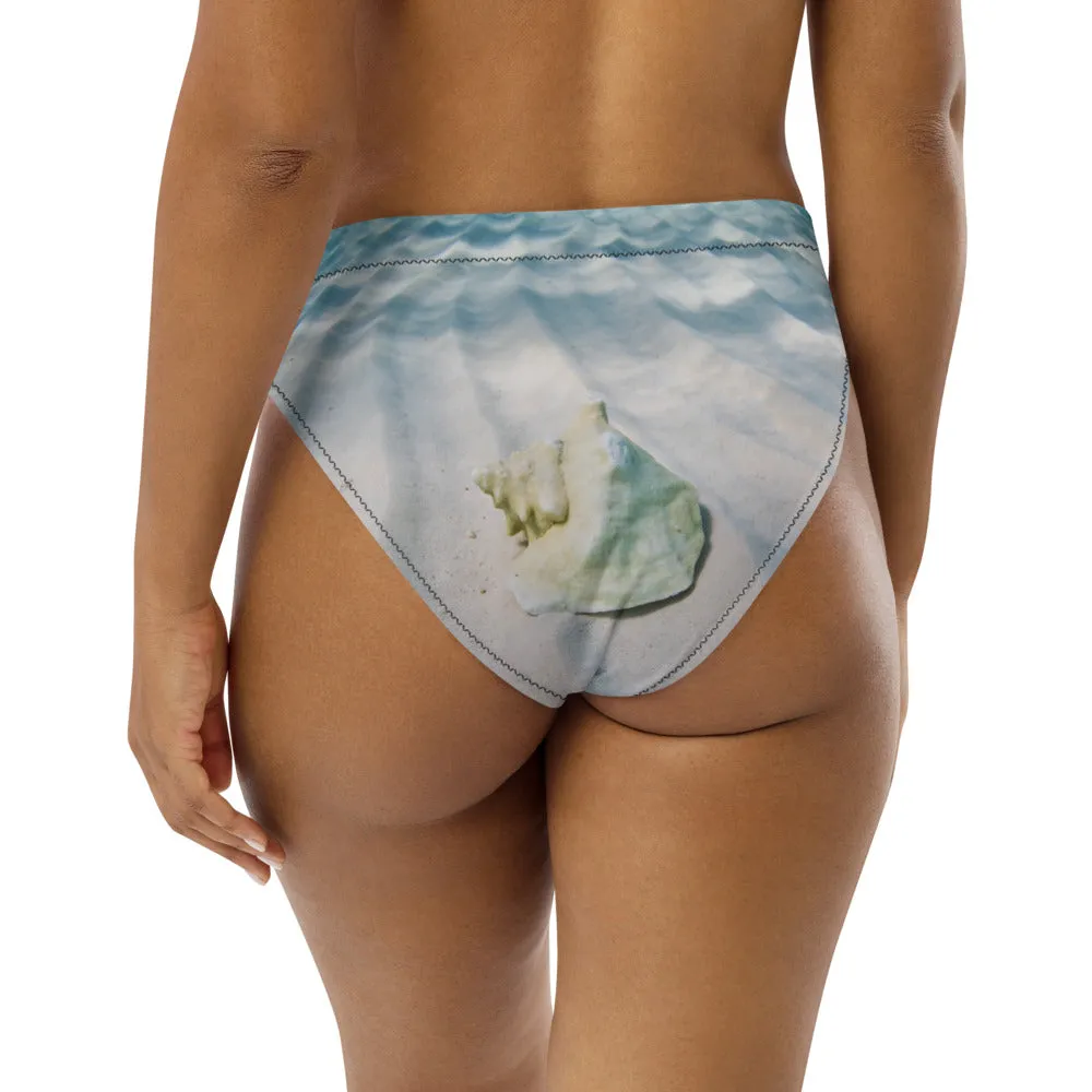 Recycled high-waisted bikini bottom
