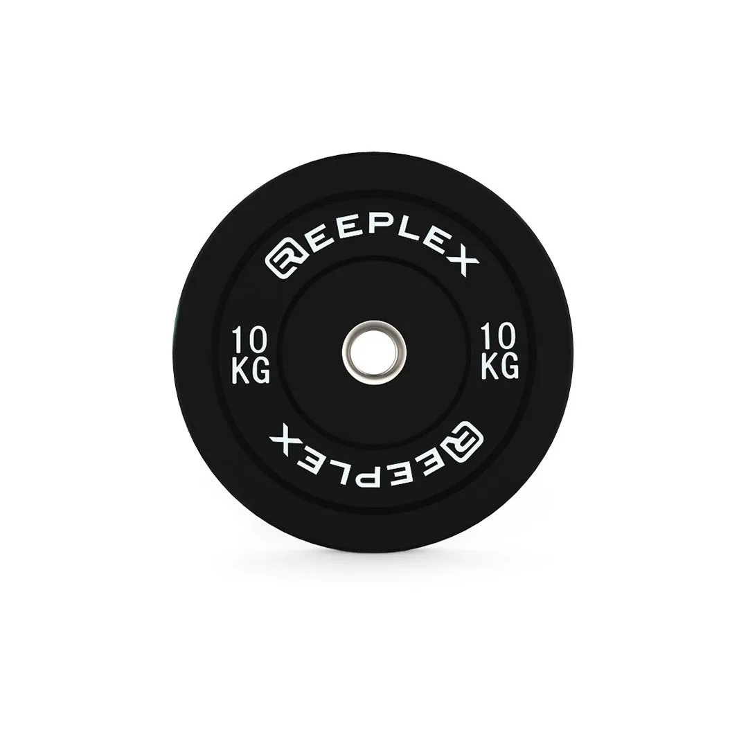 Reeplex 10kg Black Bumper Plates Pair V2