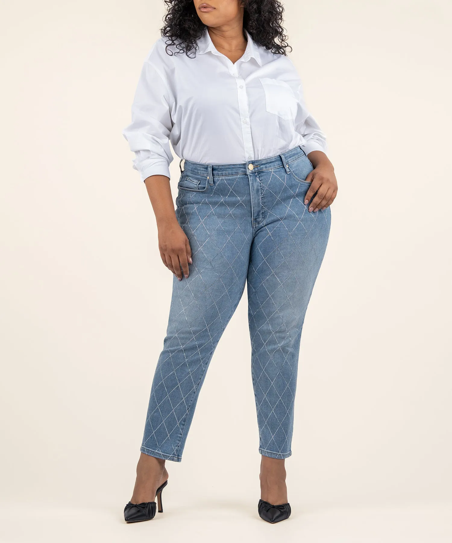 Reese High Rise Ankle Straight Leg, Plus - FINAL SALE