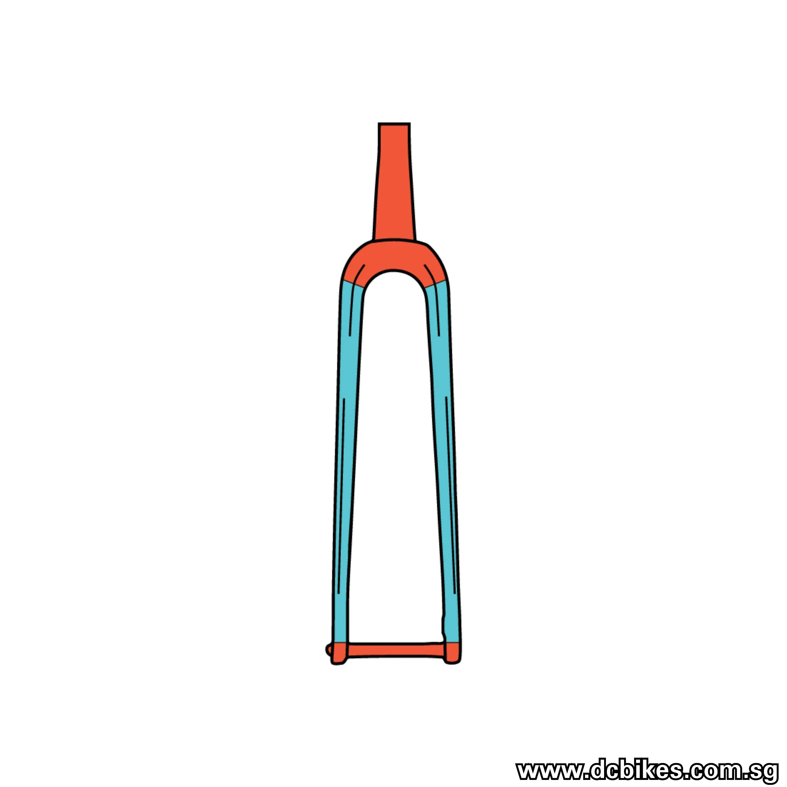 RideWrap 80% Covered Gloss | Matt MTB Road Gravel Fork Protection Decal Kit