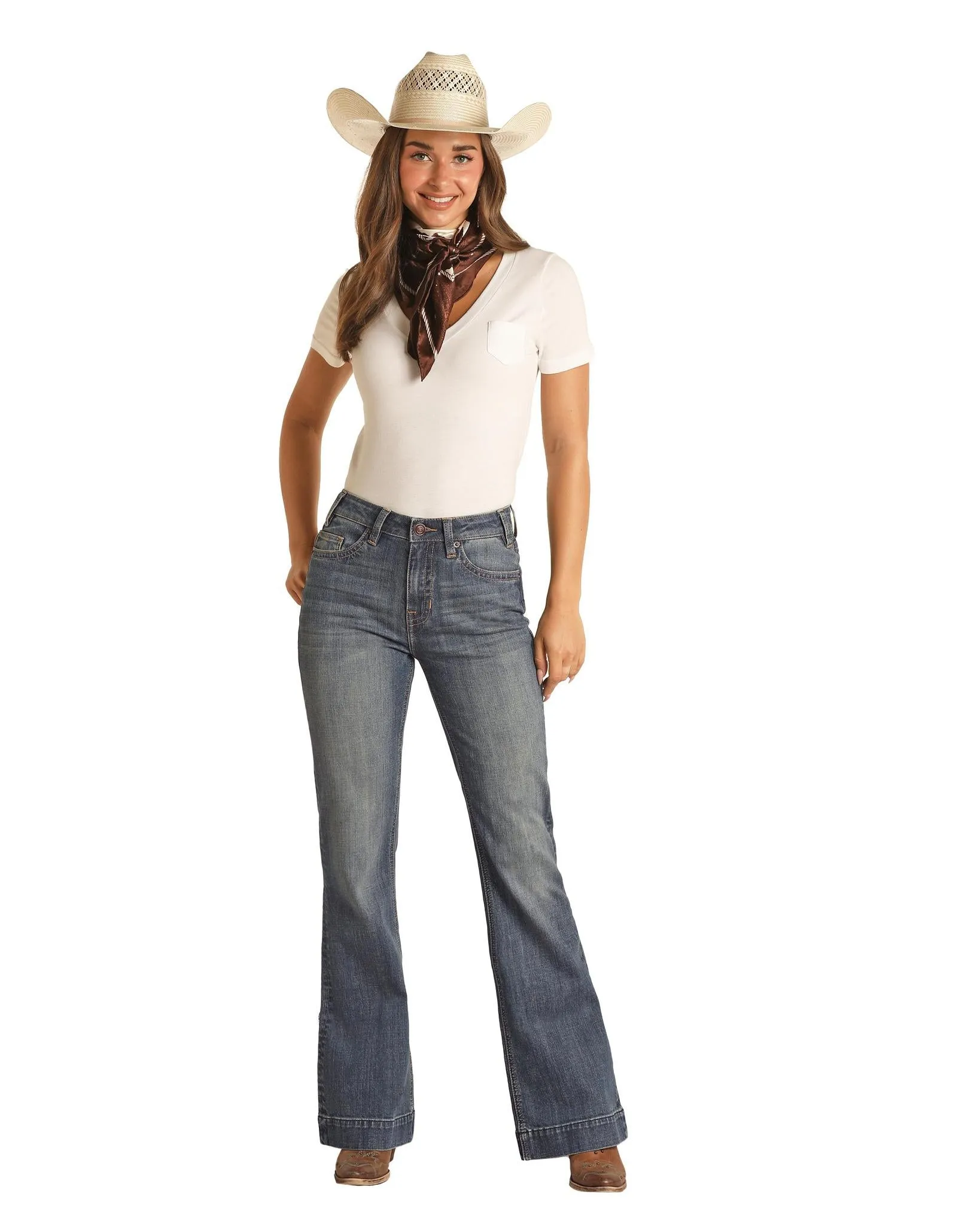 ROCK & ROLL DENIM VINTAGE HIGH RISE TROUSER