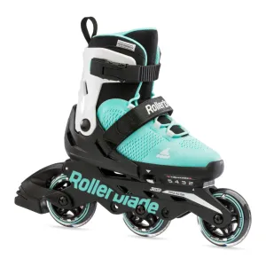 Rollerblade Microblade 3WD Adj Inline Skates Aqua/White