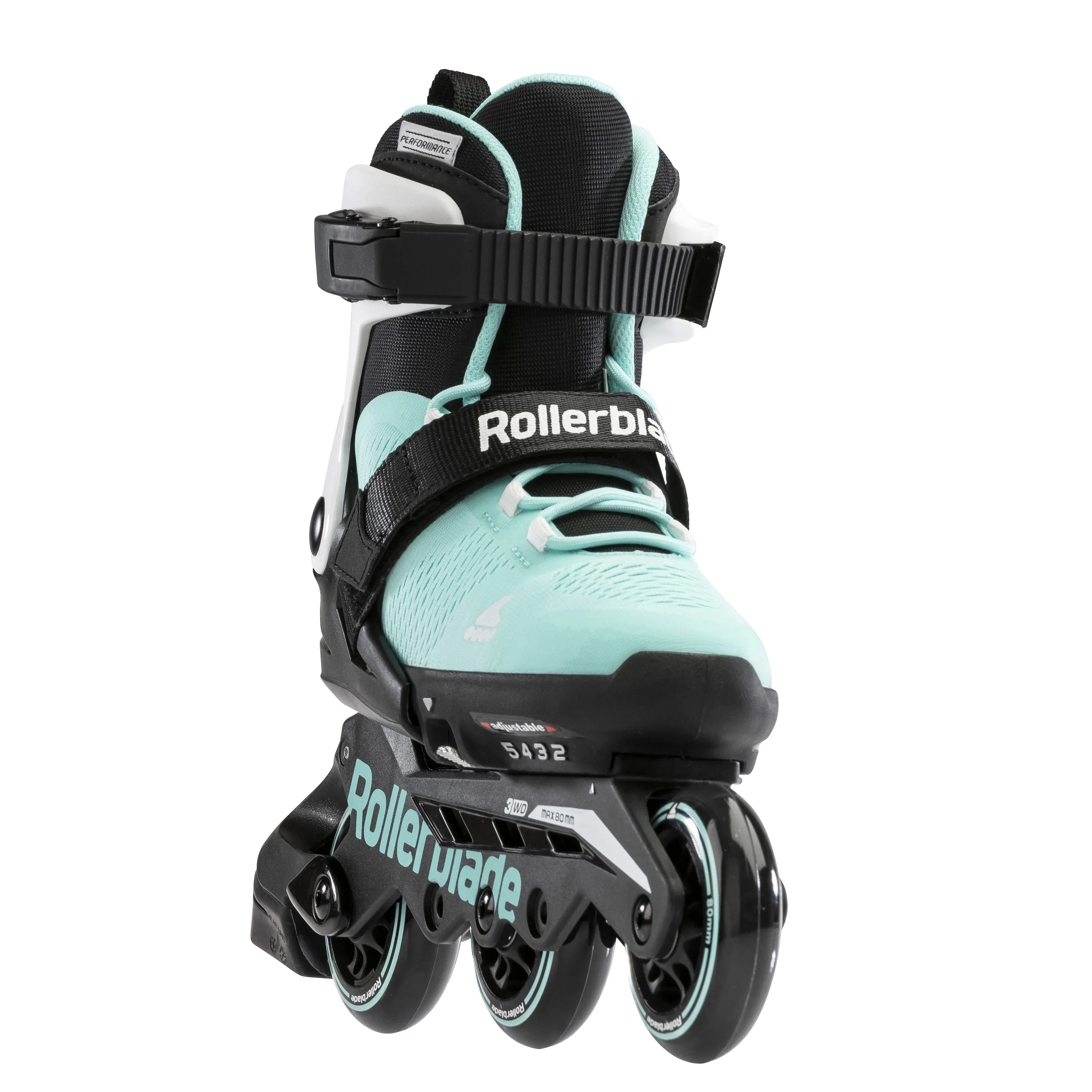 Rollerblade Microblade 3WD Adj Inline Skates Aqua/White