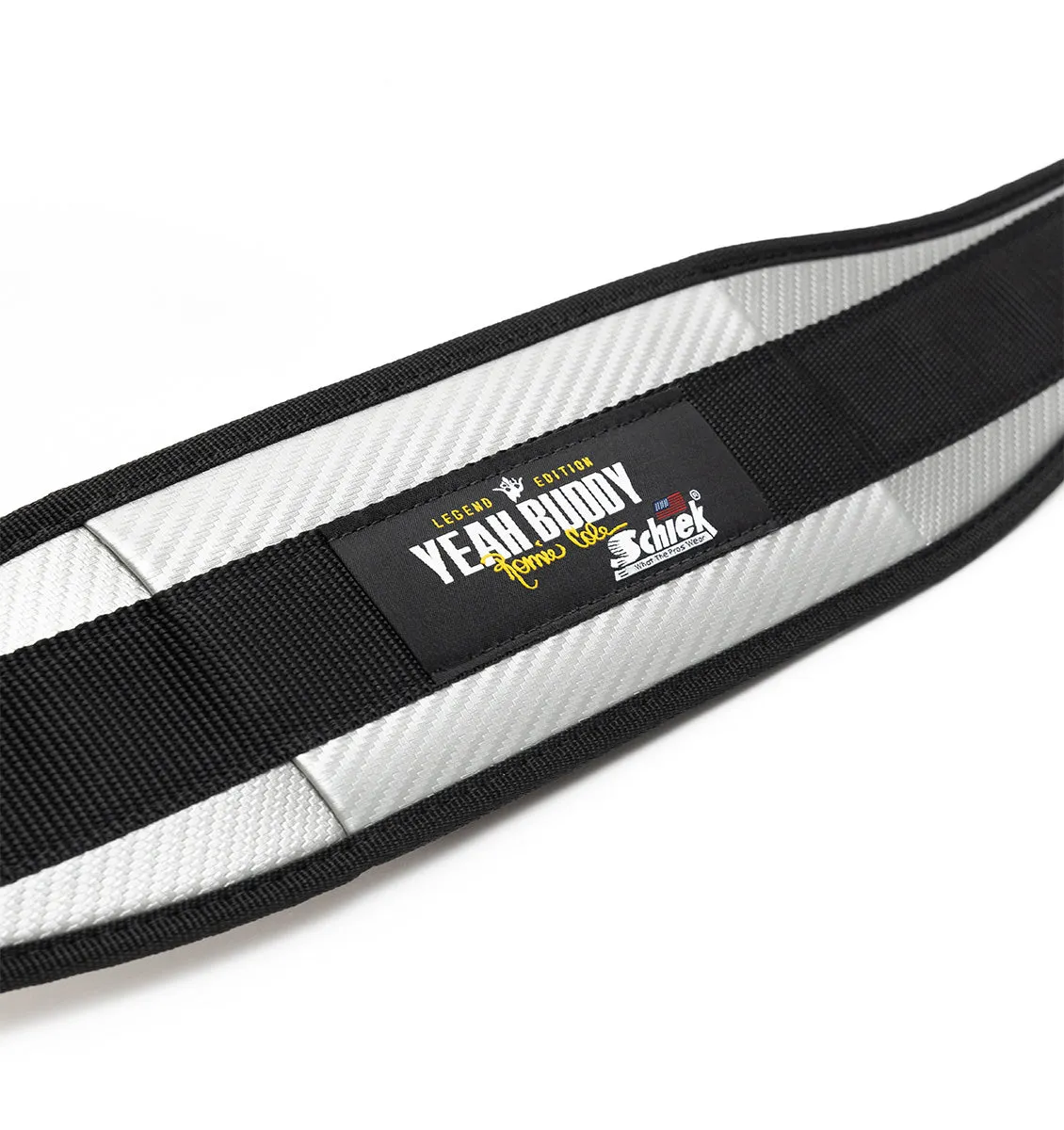 Ronnie Coleman Signature Series CF4004 Carbon Fibre Contour Weight Lifting Belt - Silver