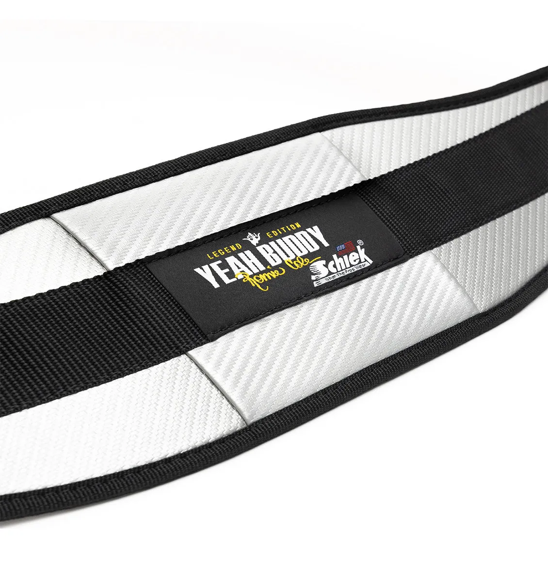 Ronnie Coleman Signature Series CF4006 Carbon Fibre Contour Weight Lifting Belt - Silver