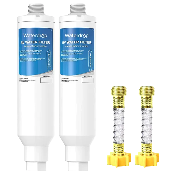 RV Water Filter | RV Inline Water Filter with Flexible Hose Protector