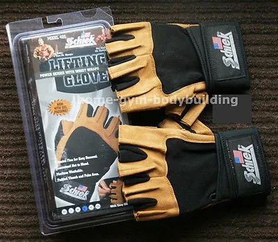 Schiek Sports Inc 425 Power Gel Weightlifting Gloves Wrist Wraps