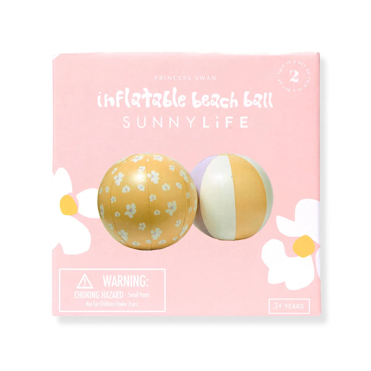 Set of 2 Princess Swan Beach Balls